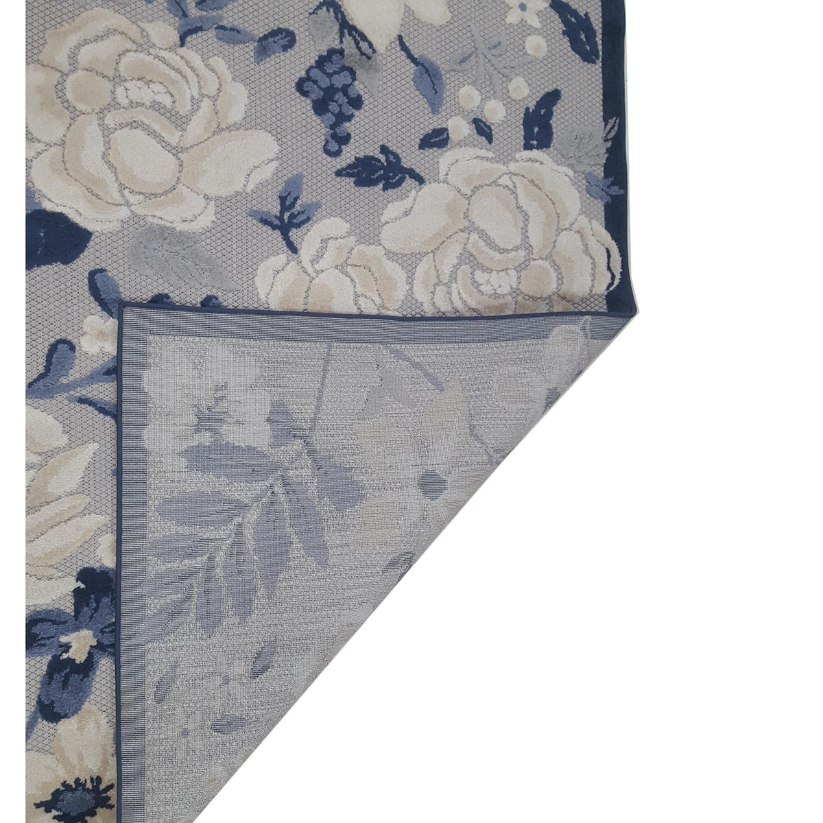 Pacific Cobra 72439 Ivory Blue Transitional Power Loom Rug
