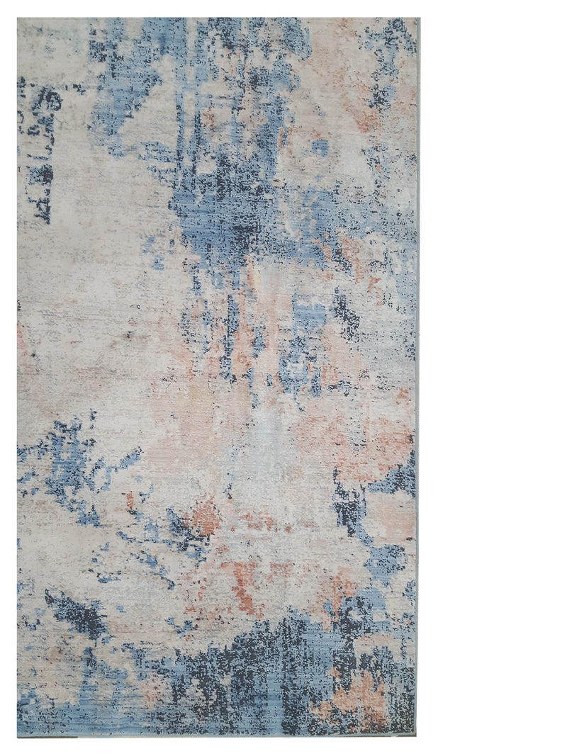 Pacific Cobra 72442 Ivory Blue Transitional Power Loom Rug