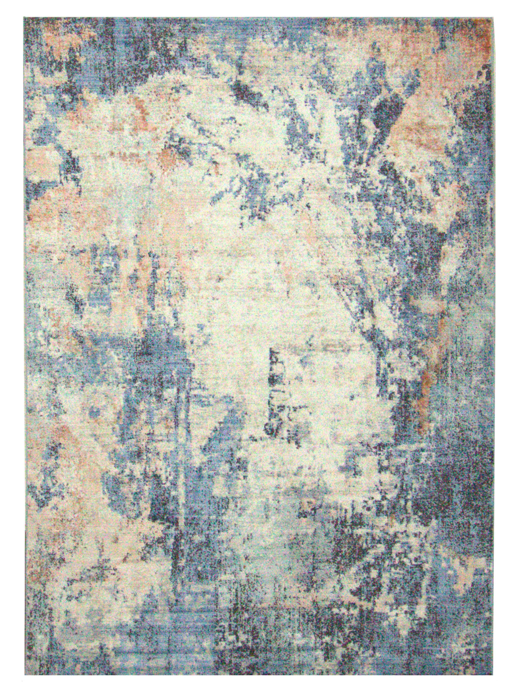 Pacific Cobra 72442 Ivory Blue Transitional Power Loom Rug – Pacific Rugs