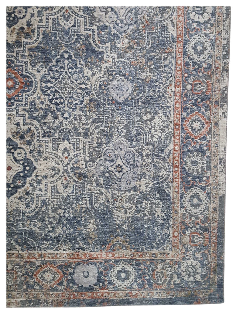 Pacific Cobra 72451 Grey Orange Transitional Power Loom Rug