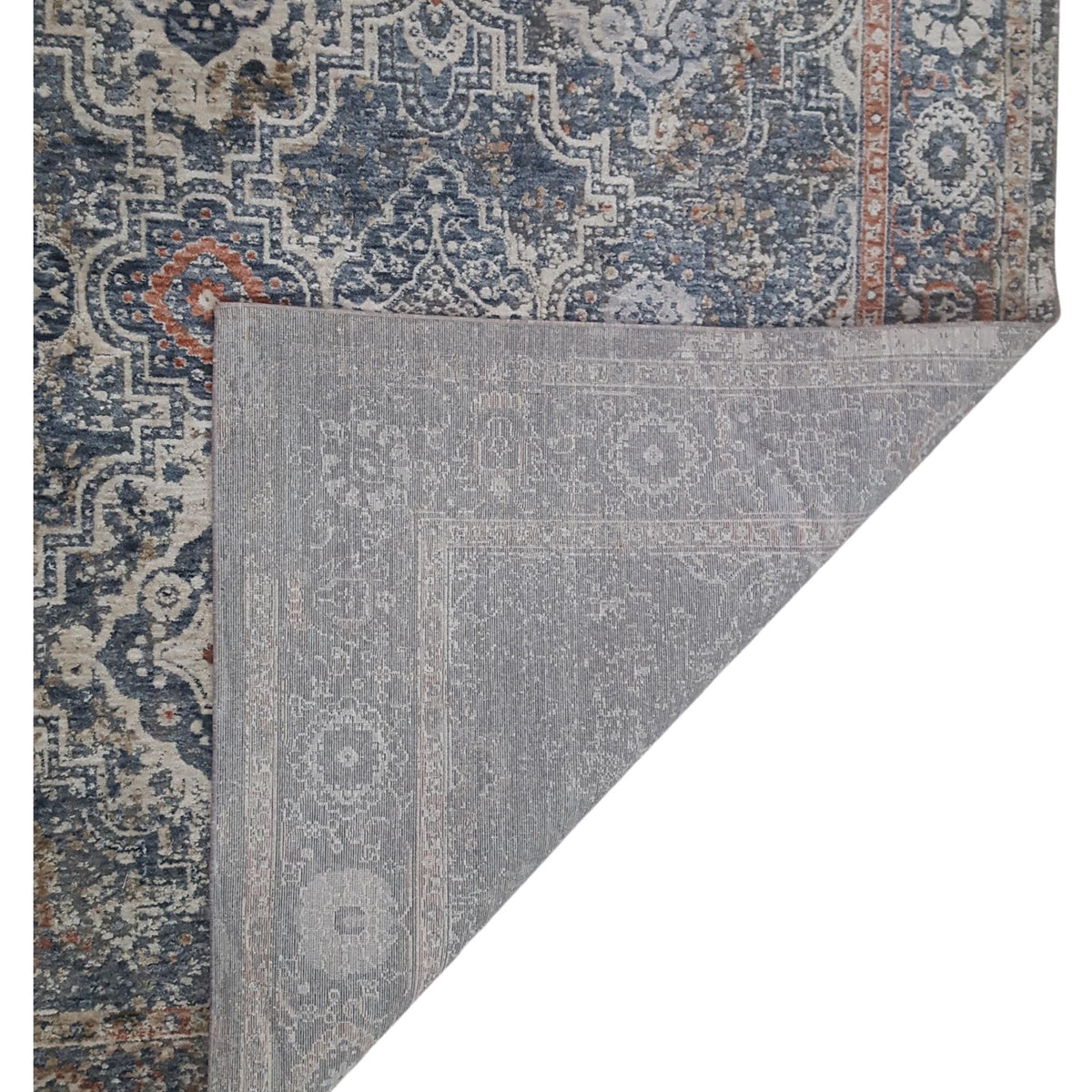 Pacific Cobra 72451 Grey Orange Transitional Power Loom Rug