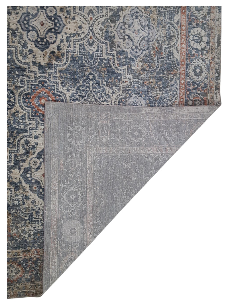 Pacific Cobra 72451 Grey Orange Transitional Power Loom Rug