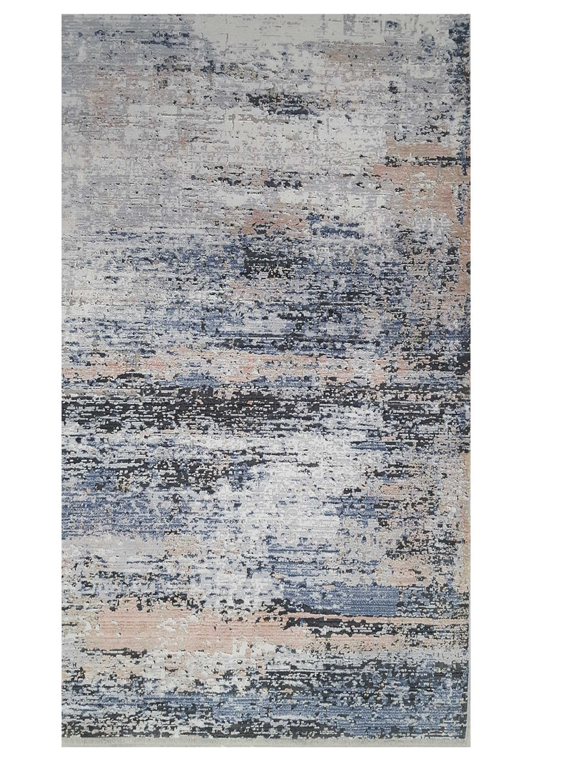 Pacific Ibiza 73182 Grey Blue Modern Power Loom Rug