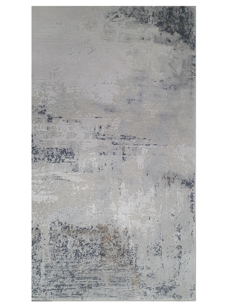 Pacific Ibiza 73205 Ivory Grey Modern Power Loom Rug