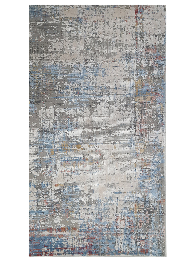 Pacific Ibiza 73220 Grey Blue Modern Power Loom Rug