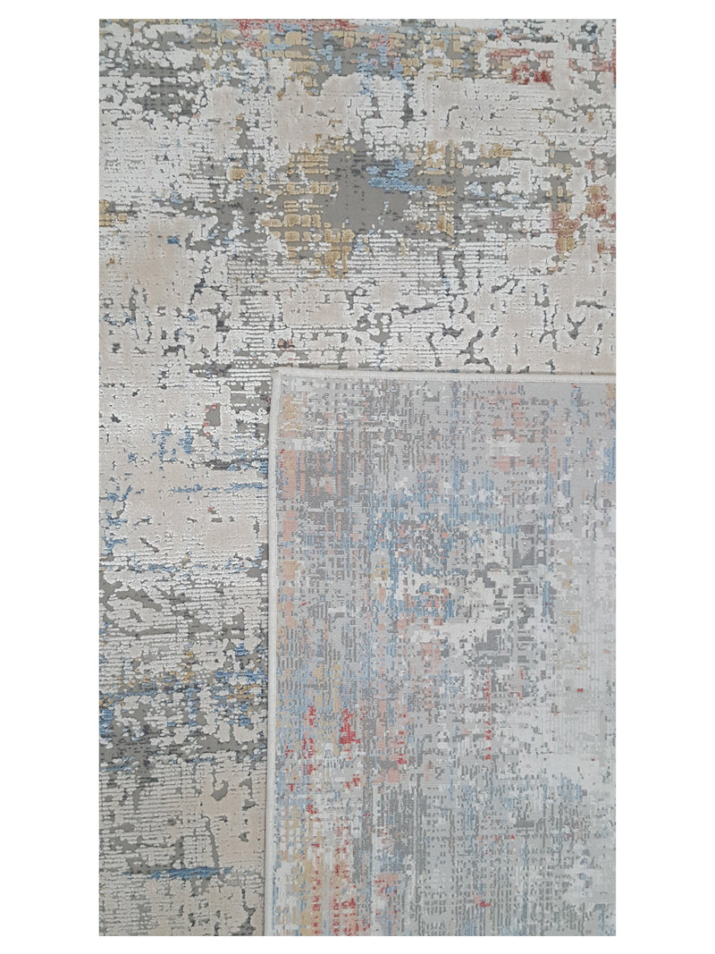 Pacific Ibiza 73220 Grey Blue Modern Power Loom Rug