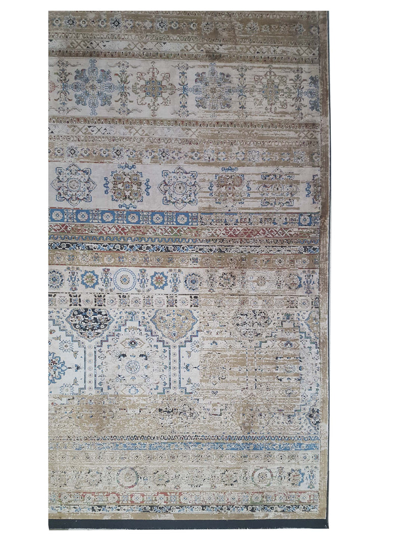 Pacific Ibiza 73253 Gold Multi Modern Power Loom Rug