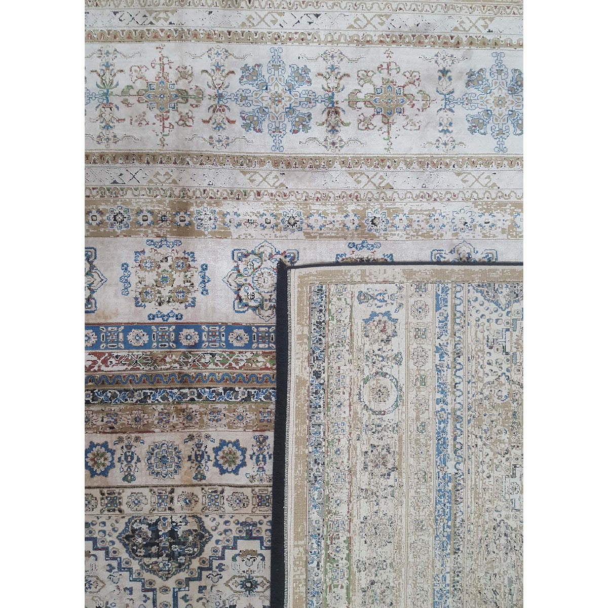 Pacific Ibiza 73253 Gold Multi Modern Power Loom Rug