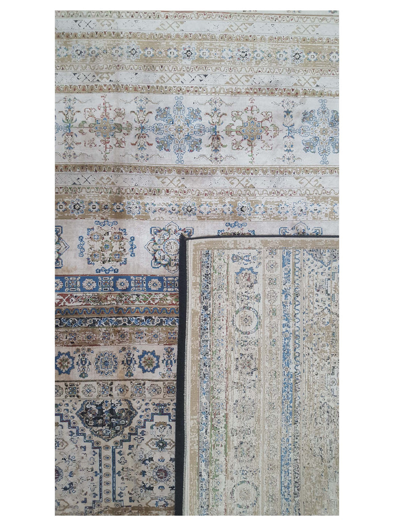 Pacific Ibiza 73253 Gold Multi Modern Power Loom Rug