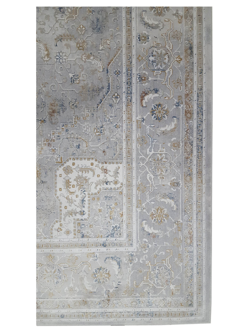 Pacific Ibiza 73262 Ivory Grey Modern Power Loom Rug