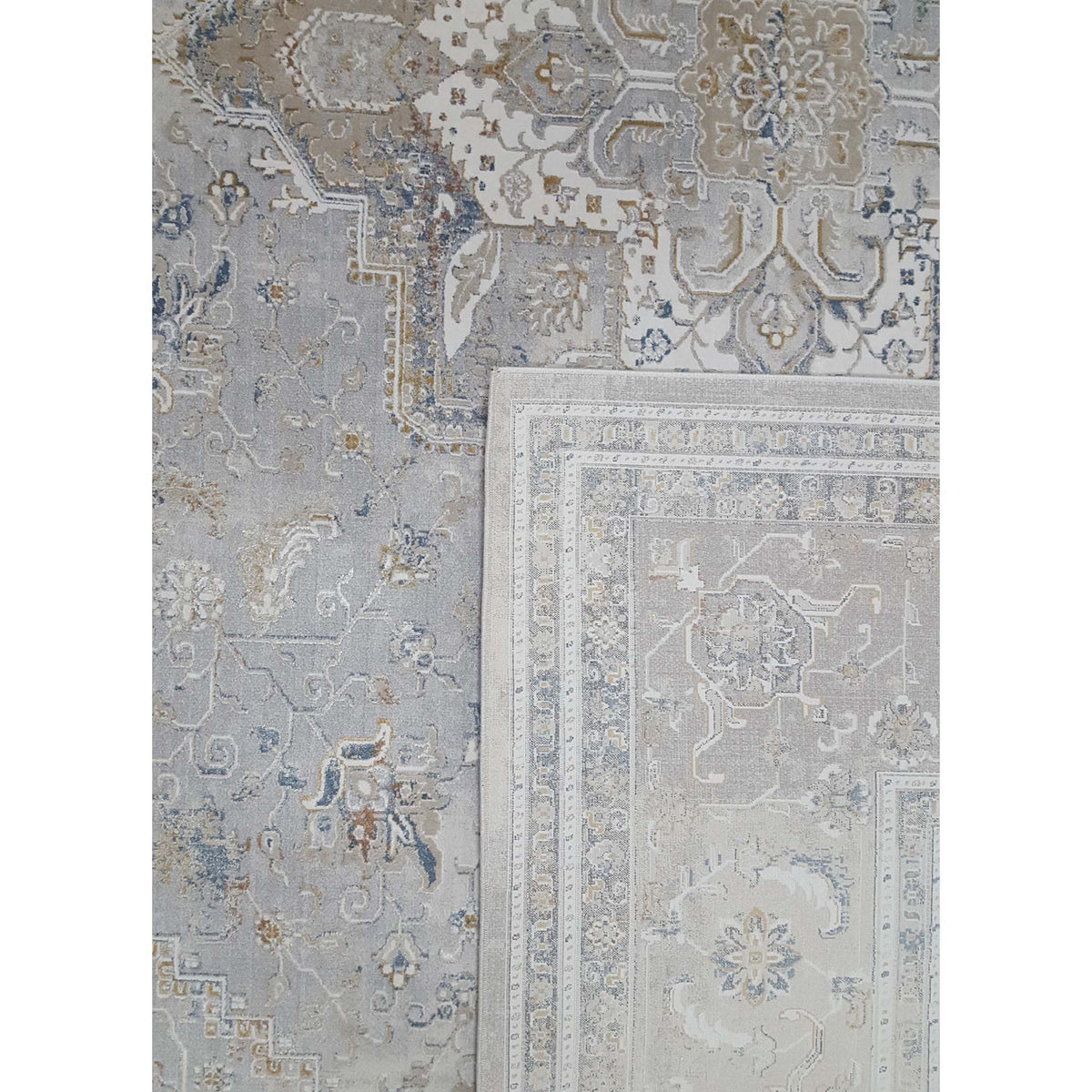 Pacific Ibiza 73262 Ivory Grey Modern Power Loom Rug