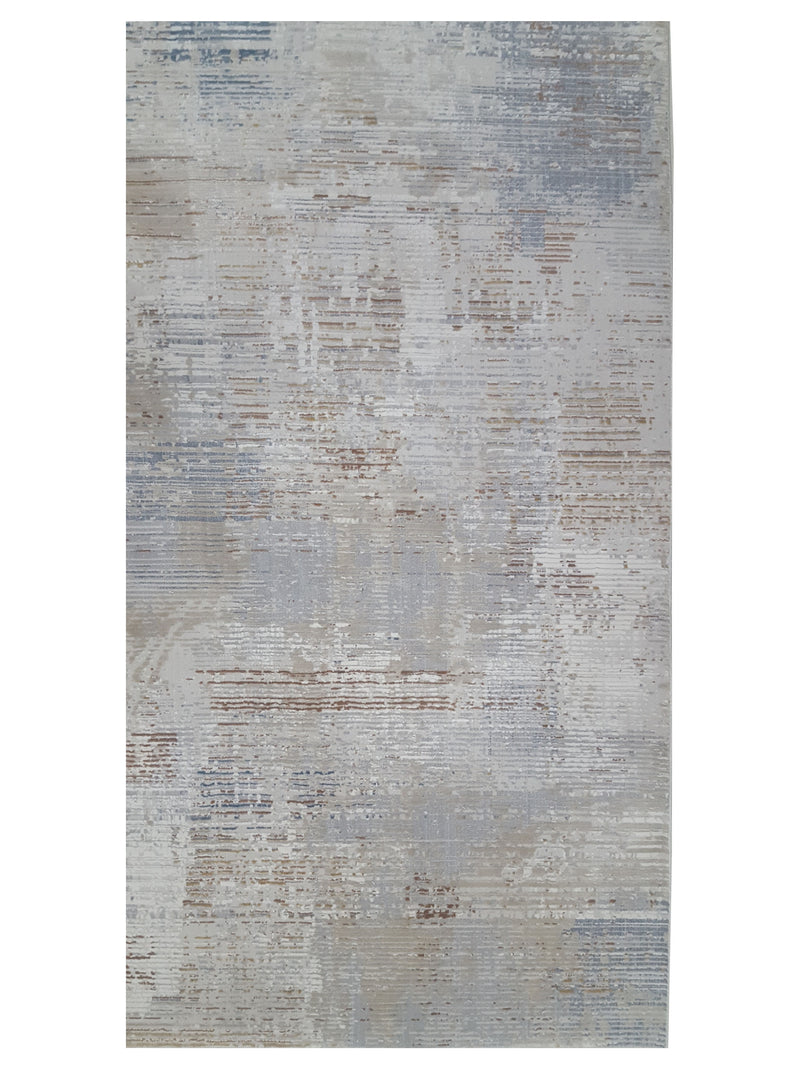 Pacific Ibiza 73265 Ivory Grey Modern Power Loom Rug