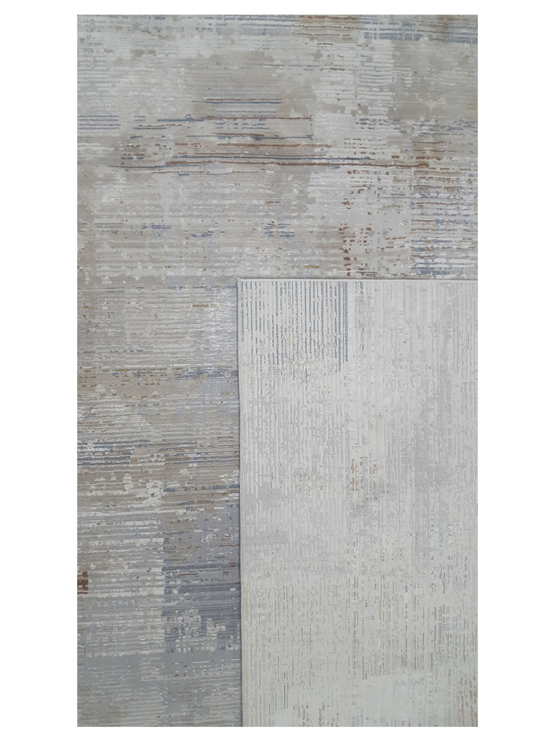 Pacific Ibiza 73265 Ivory Grey Modern Power Loom Rug