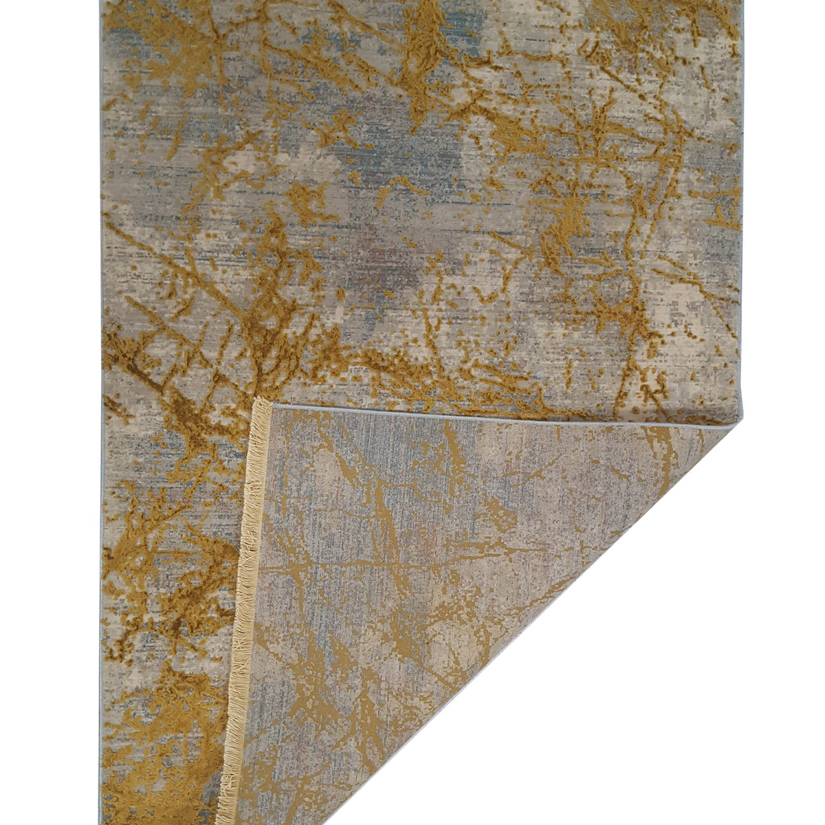 Pacific Ibiza 73272 Gold Grey Modern Power Loom Rug