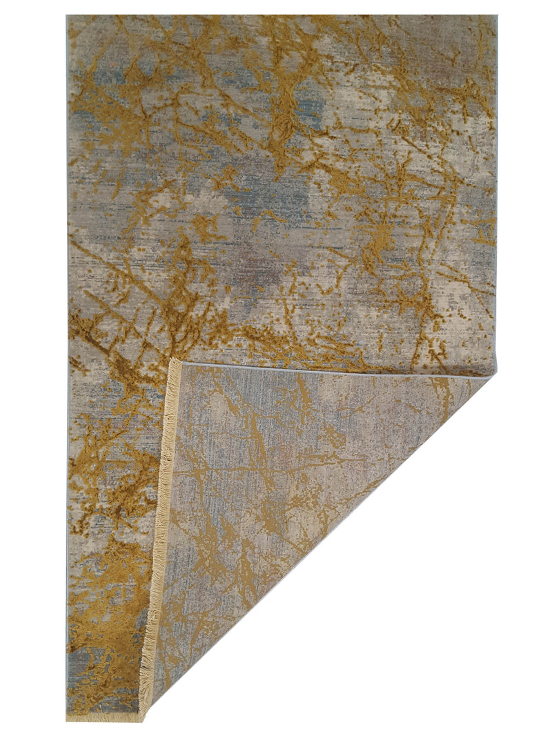 Pacific Ibiza 73272 Gold Grey Modern Power Loom Rug