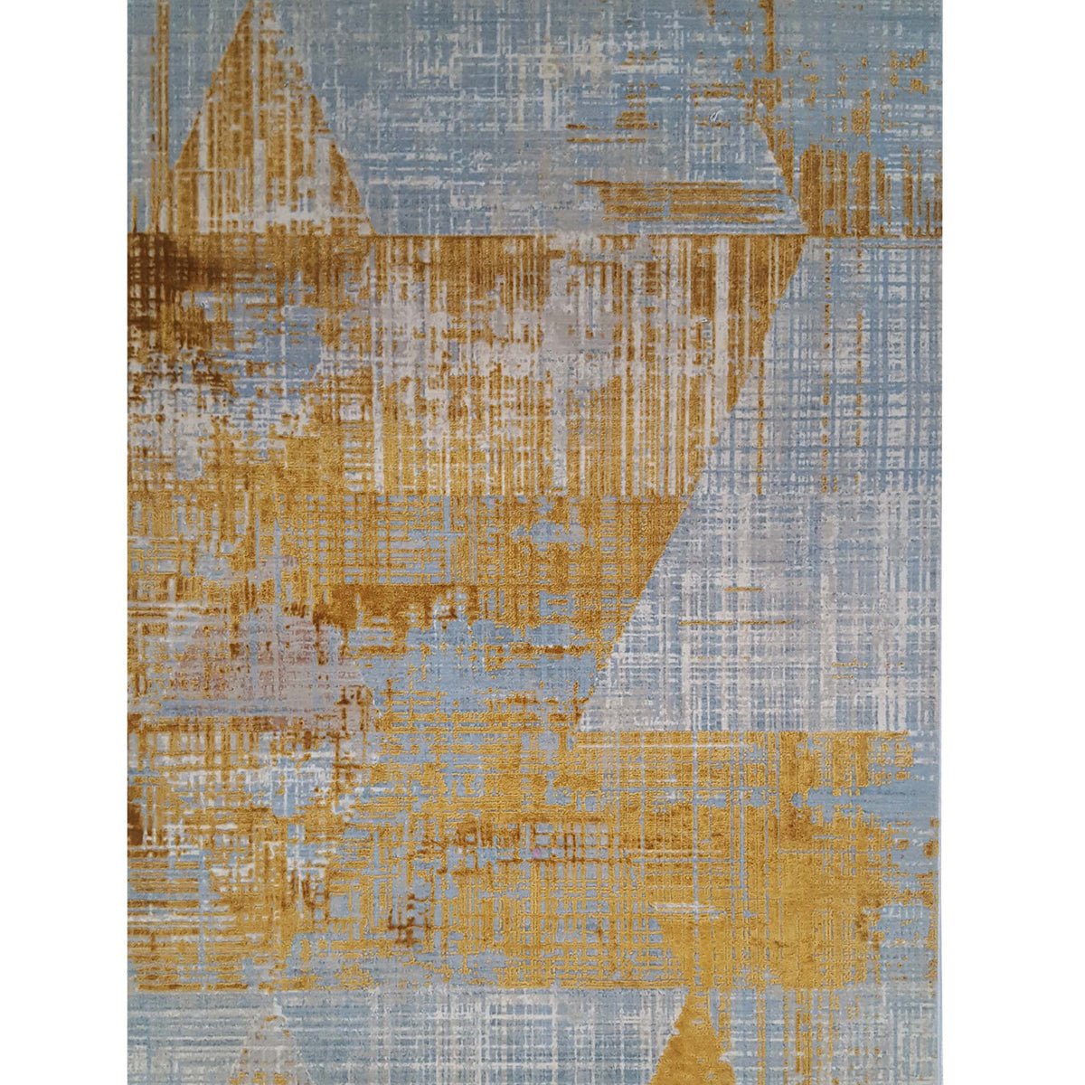 Pacific Ibiza 73273 Gold Blue Modern Power Loom Rug