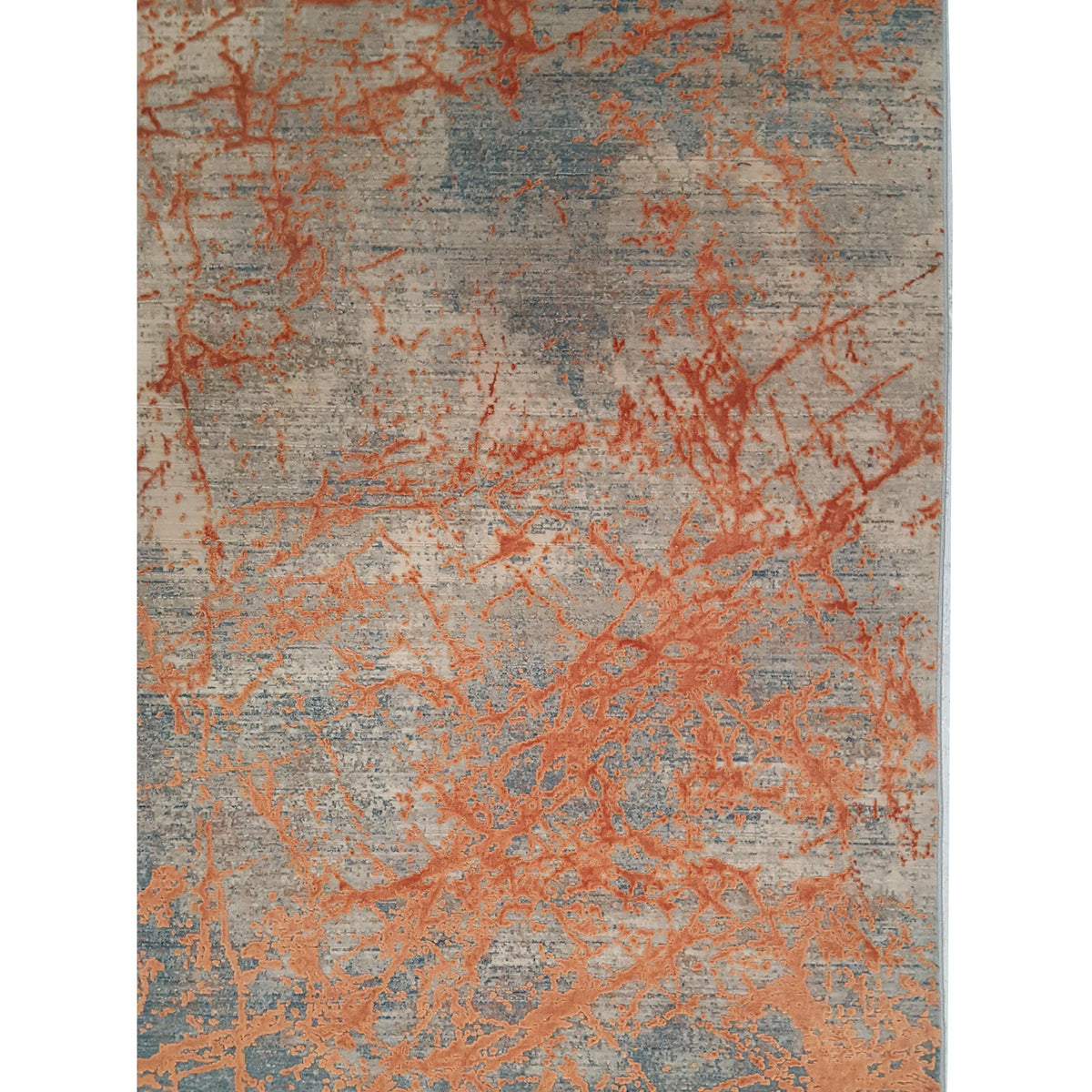 Pacific Ibiza 73274 Orange Grey Modern Power Loom Rug