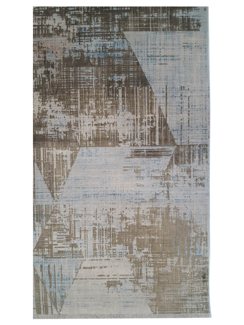 Pacific Ibiza 73277 Gold Blue Modern Power Loom Rug