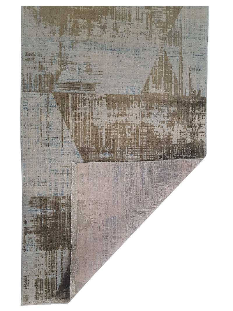 Pacific Ibiza 73277 Gold Blue Modern Power Loom Rug