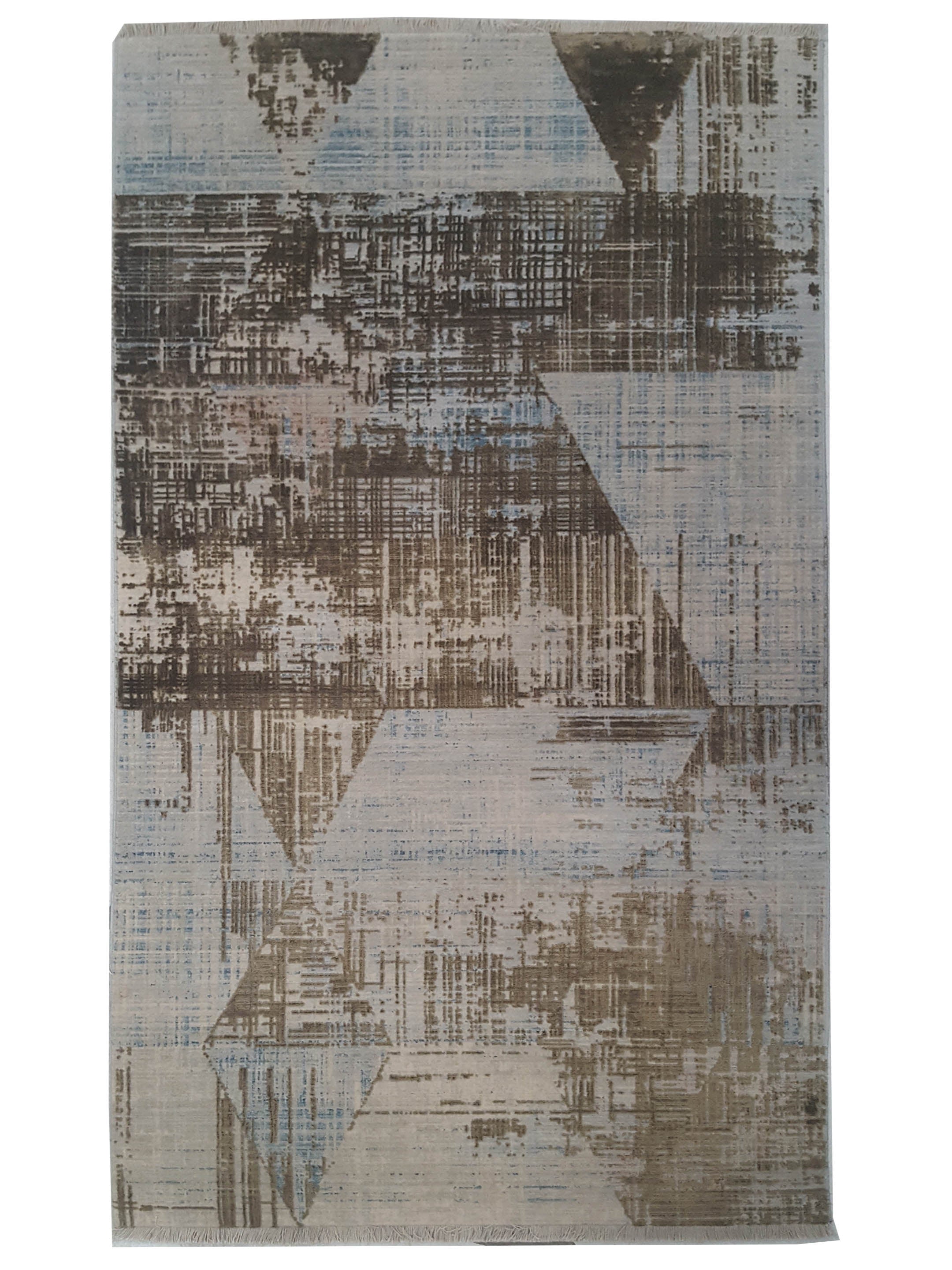 Pacific Ibiza 73277 Gold Blue Modern Power Loom Rug – Pacific Rugs
