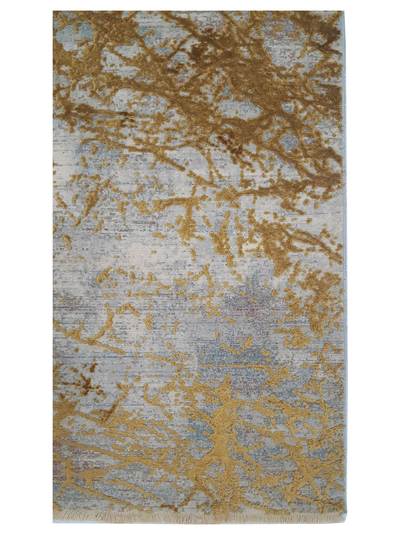 Pacific Ibiza 73285 Gold Grey Modern Power Loom Rug