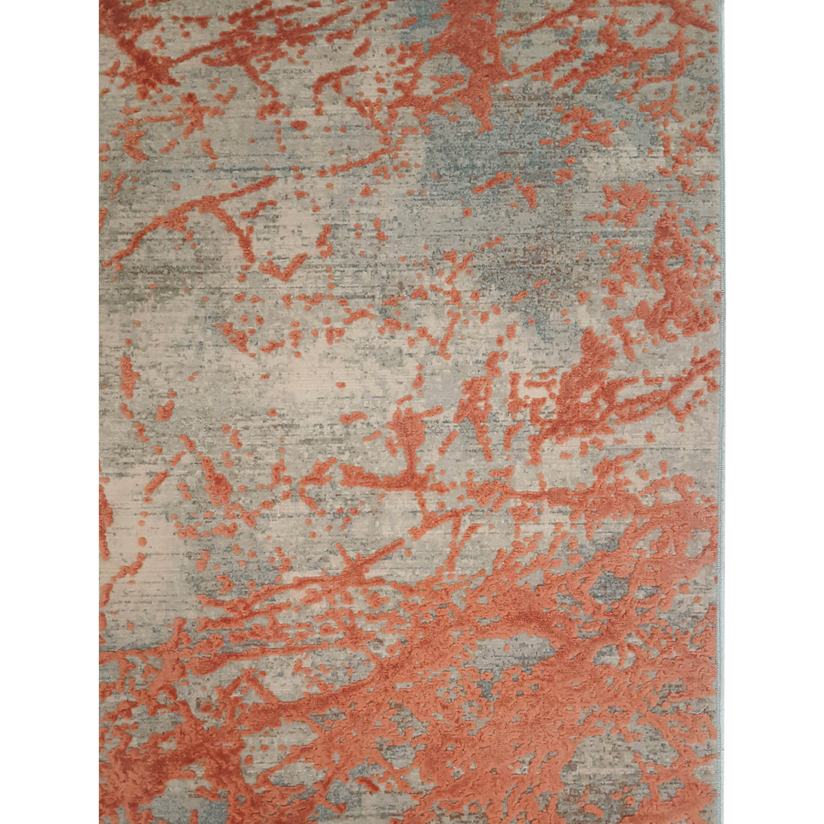 Pacific Ibiza 73287 Orange Grey Modern Power Loom Rug