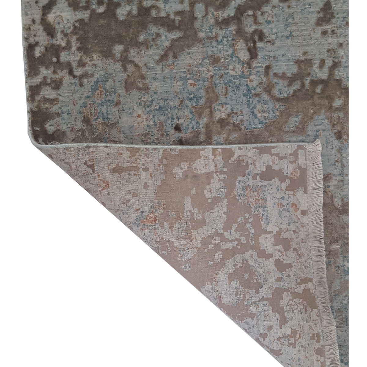 Pacific Ibiza 73289 Ivory Brown Modern Power Loom Rug