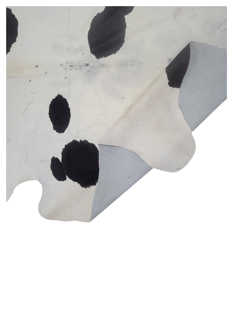 Aura Cowhide 73328 Ivory Black Cowhide Cowhide Rug