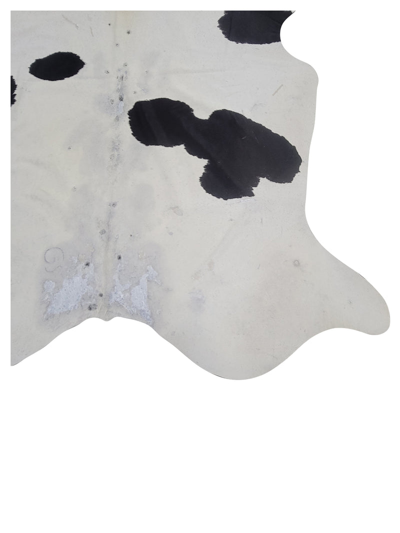 Aura Cowhide 73328 Ivory Black Cowhide Cowhide Rug