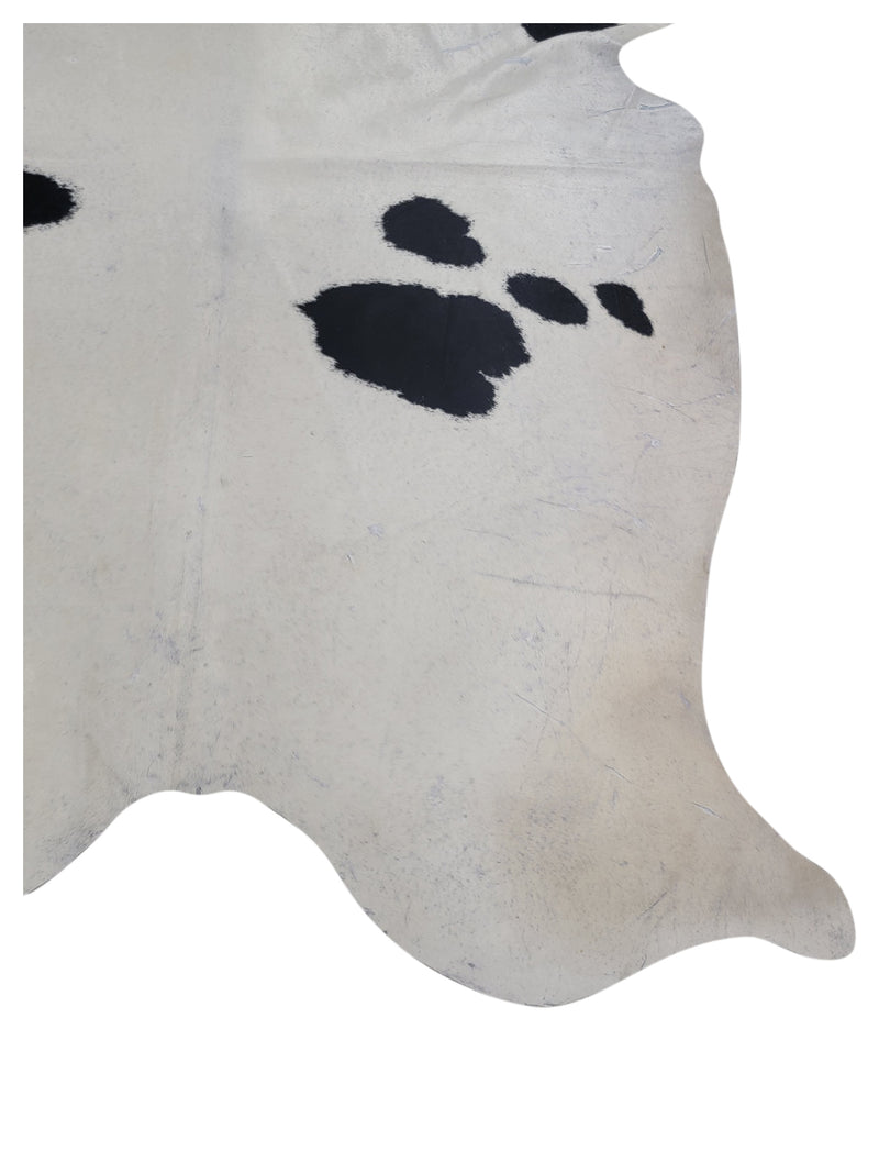 Aura Cowhide 73334 Ivory Black Cowhide Cowhide Rug