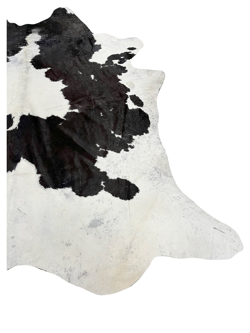 Aura Cowhide 73359 Ivory Black Cowhide Cowhide Rug