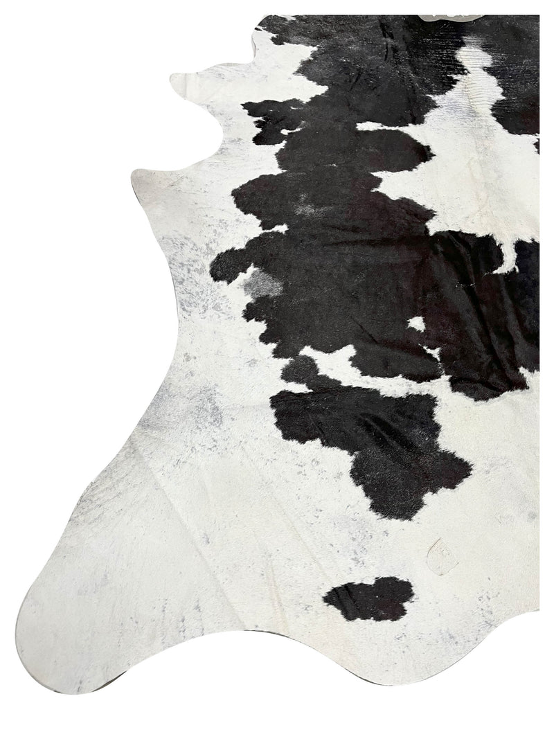 Aura Cowhide 73359 Ivory Black Cowhide Cowhide Rug
