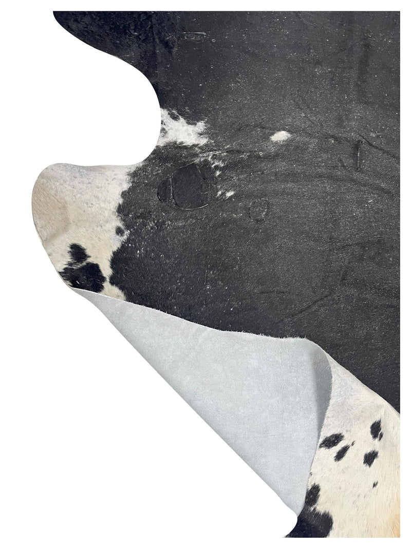 Aura Cowhide 73367 Black Ivory Cowhide Cowhide Rug