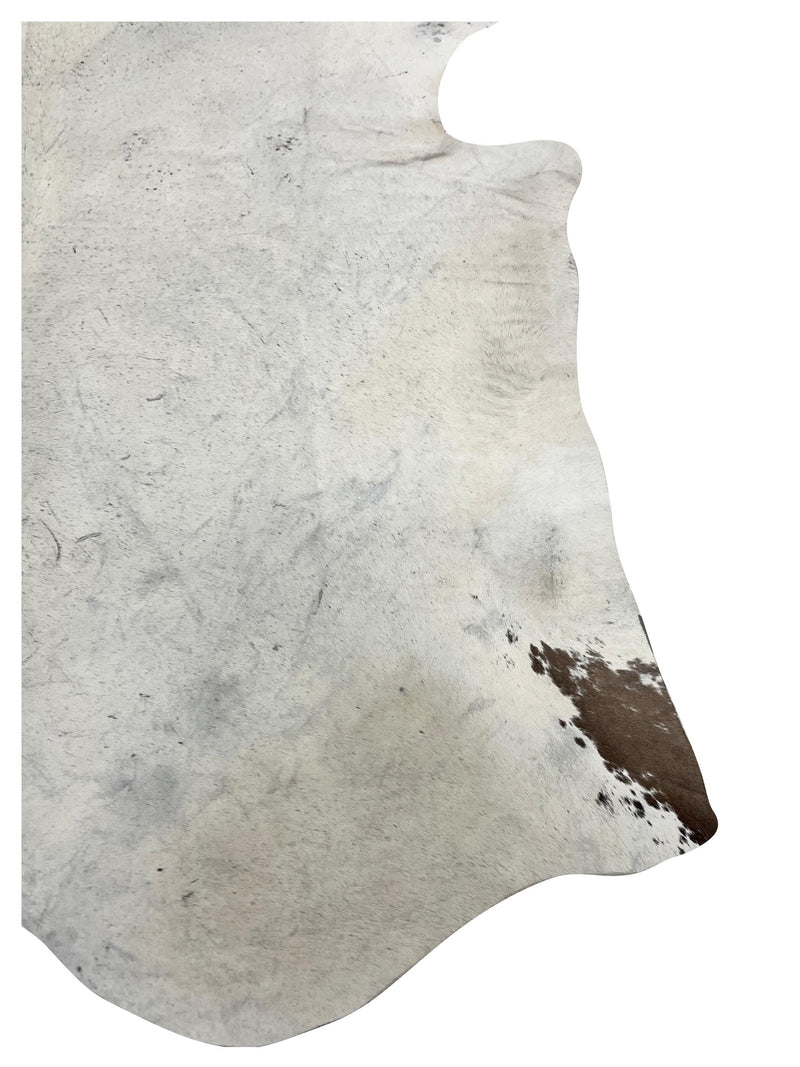 Aura Cowhide 73369 Ivory Brown Cowhide Cowhide Rug