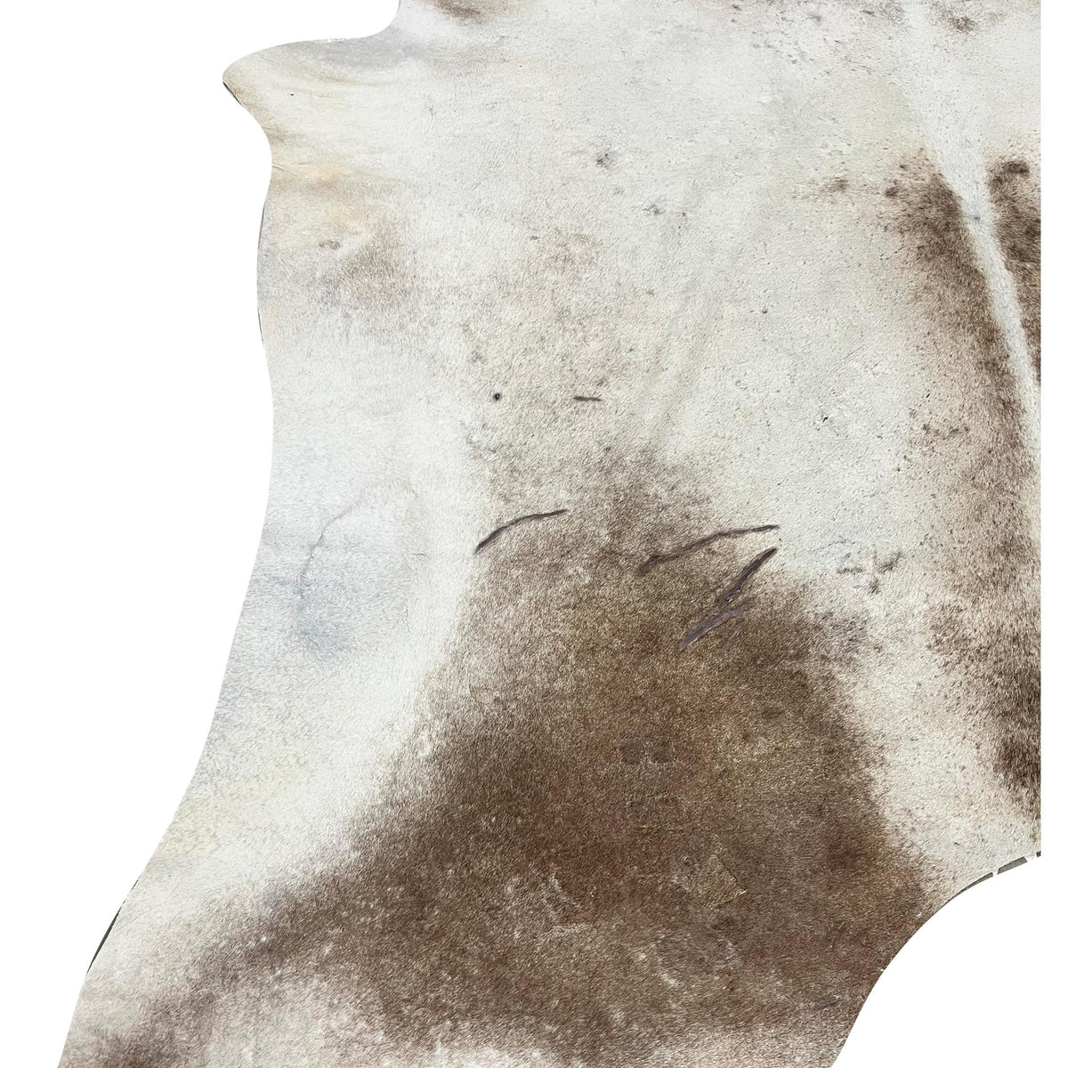 Aura Cowhide 73371 Ivory Brown Cowhide Cowhide Rug