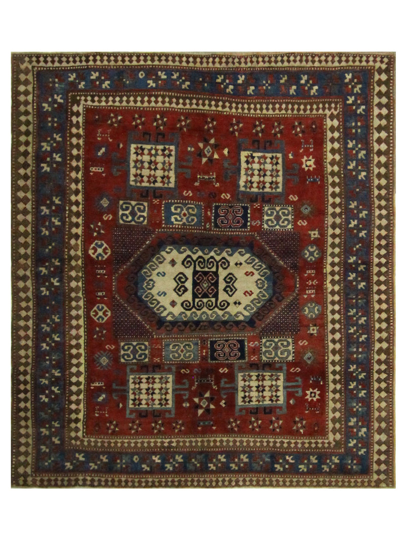 Fasa Antique Kazak  Red Blue Transitional