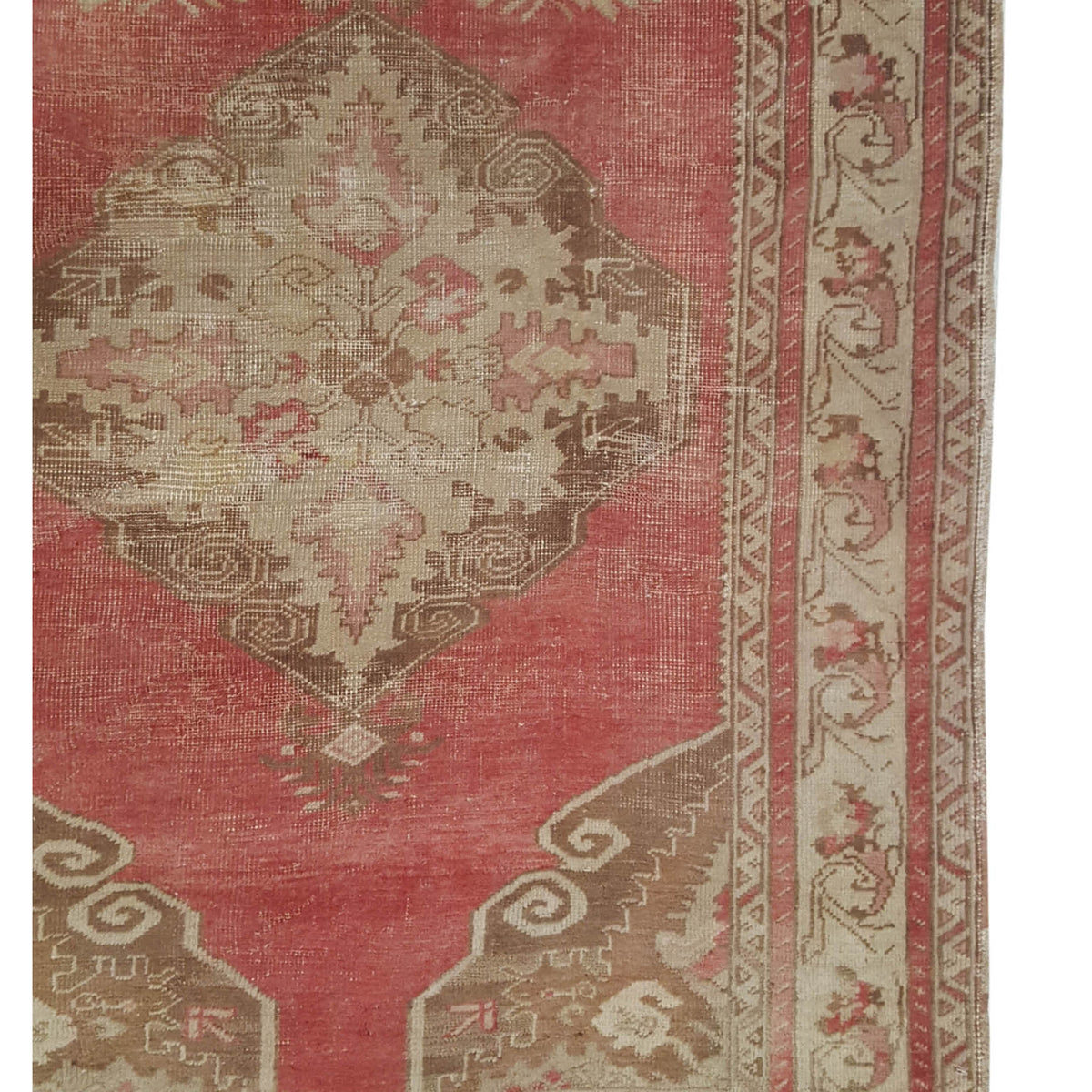 Pacific Anatolia 73534 Orange Beige Transitional Hand Knotted Rug