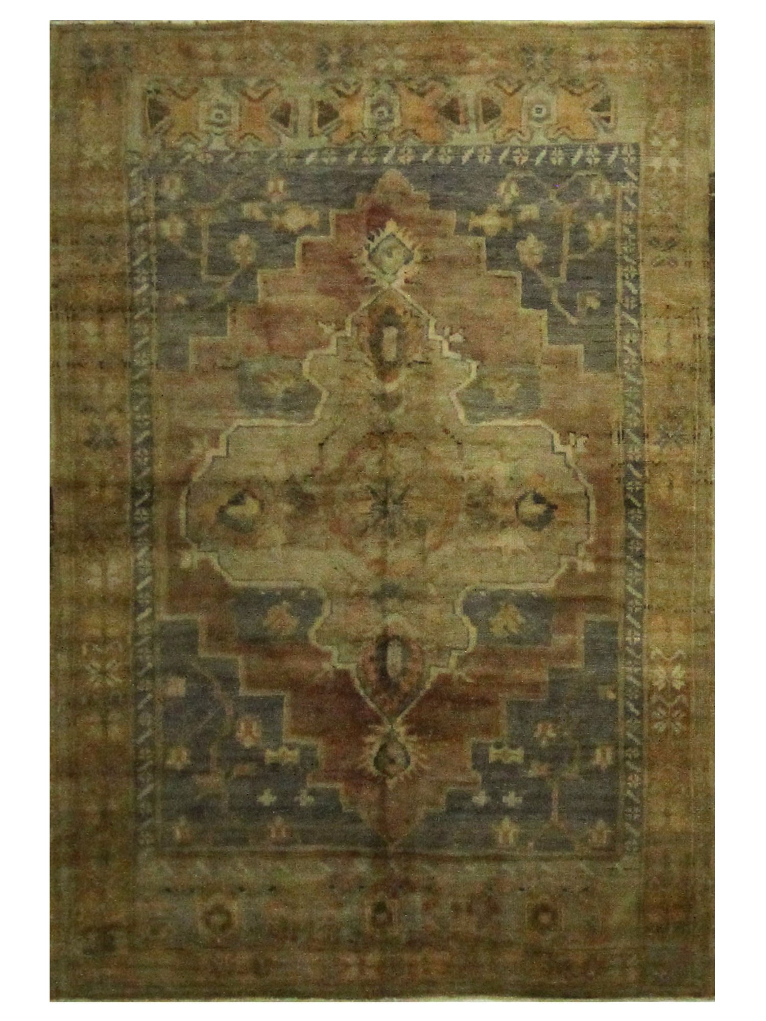 Pacific Anatolia 73544 Rust Gold Transitional Hand Knotted Rug