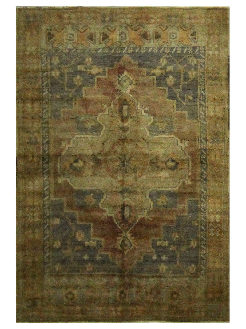 Pacific Anatolia 73544 Rust Gold Transitional Hand Knotted Rug