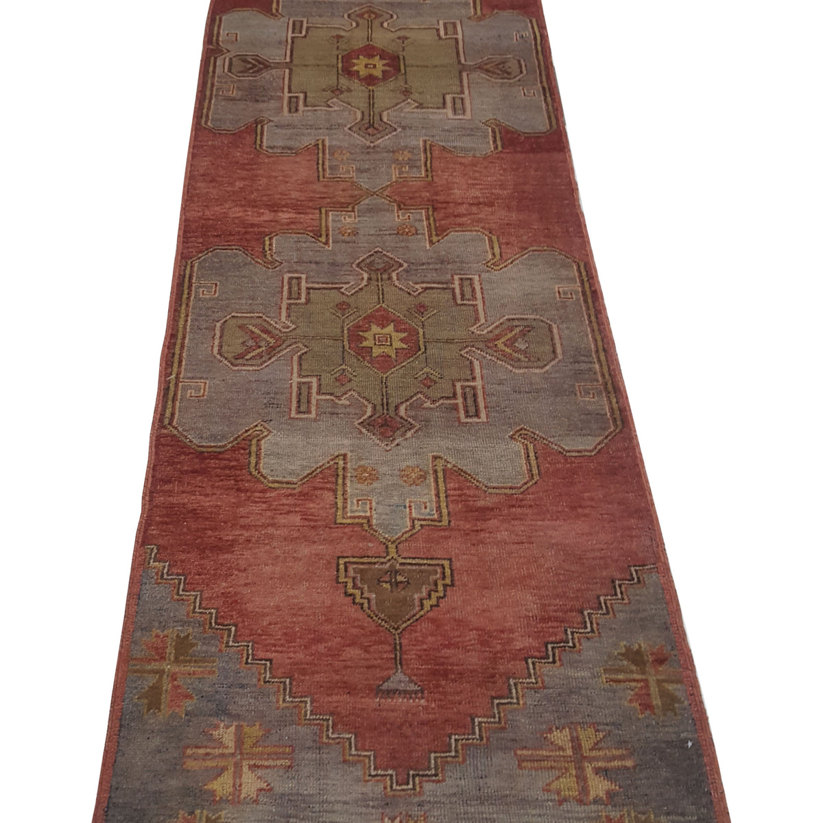 Pacific Anatolia 73550 Rust Grey Transitional Hand Knotted Rug