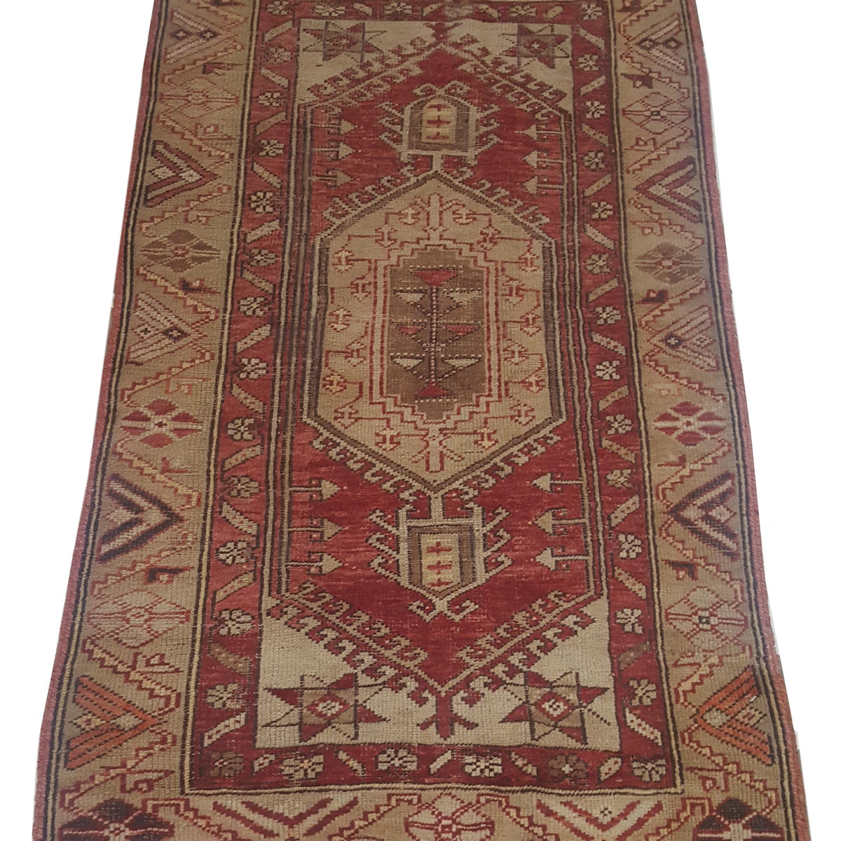 Pacific Anatolia 73568 Red Camel Transitional Hand Knotted Rug