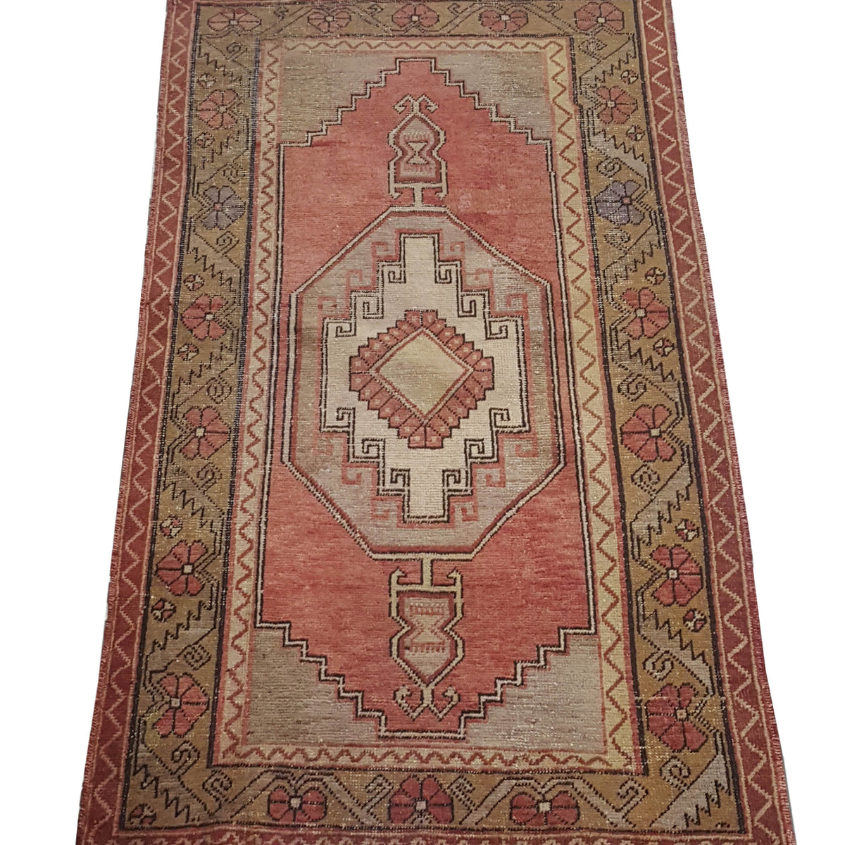 Pacific Anatolia 73572 Rust Gold Transitional Hand Knotted Rug