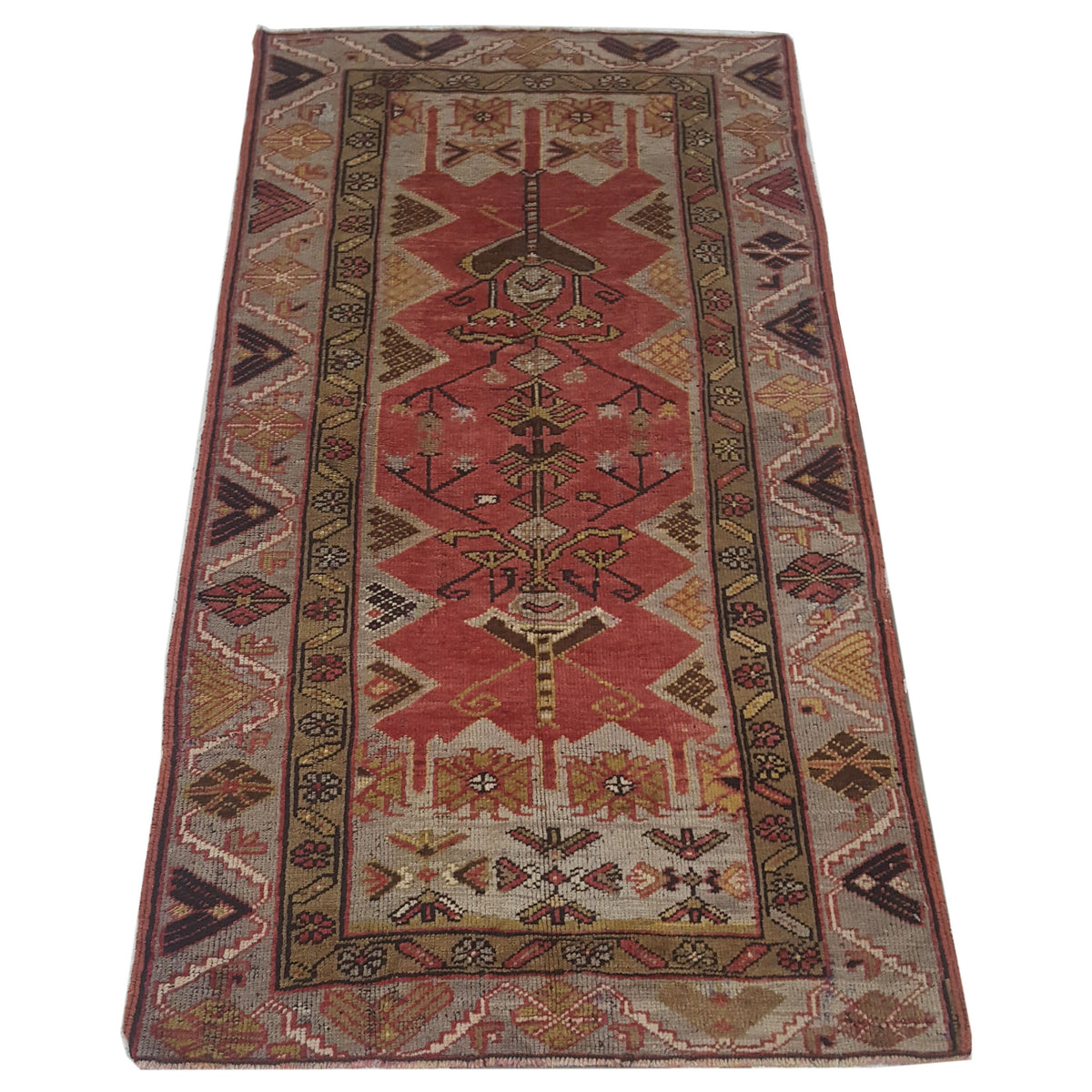 Pacific Anatolia 73573 Rust Gold Transitional Hand Knotted Rug