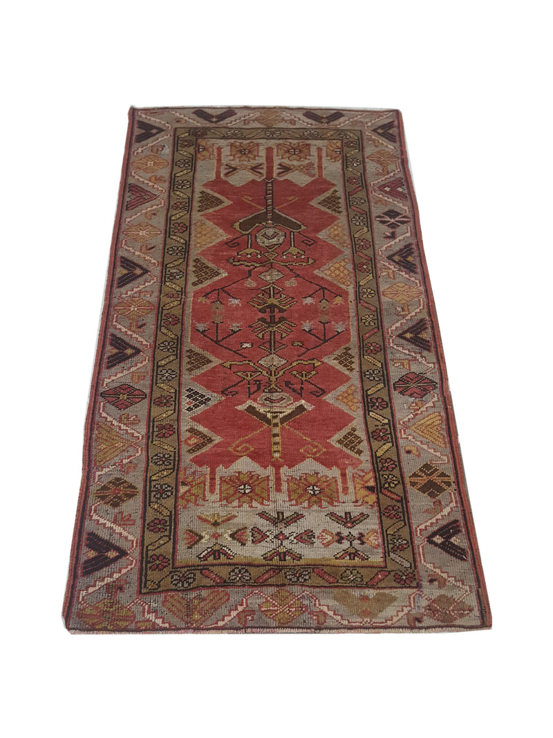 Pacific Anatolia 73573 Rust Gold Transitional Hand Knotted Rug