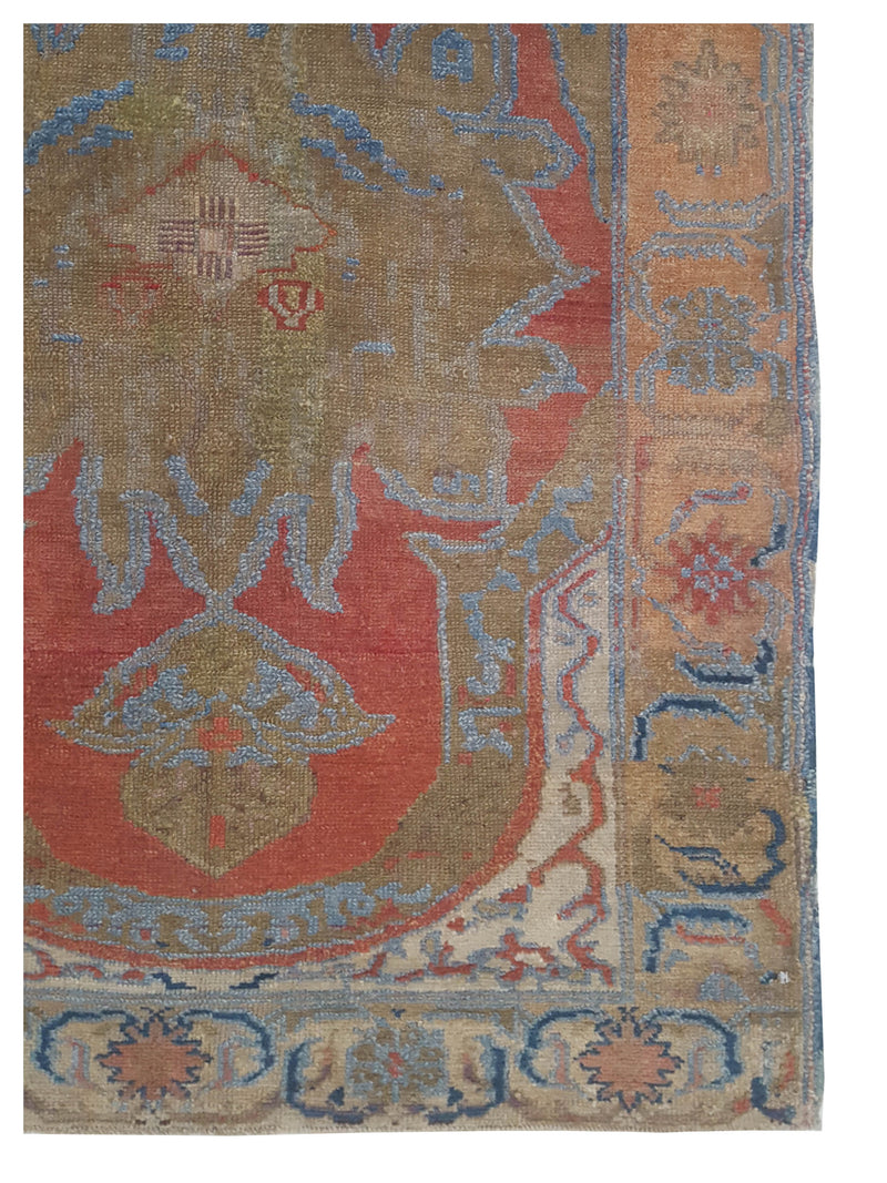 Fasa Antique Karabagh 73575 Gold Rust Transitional Antique Rug