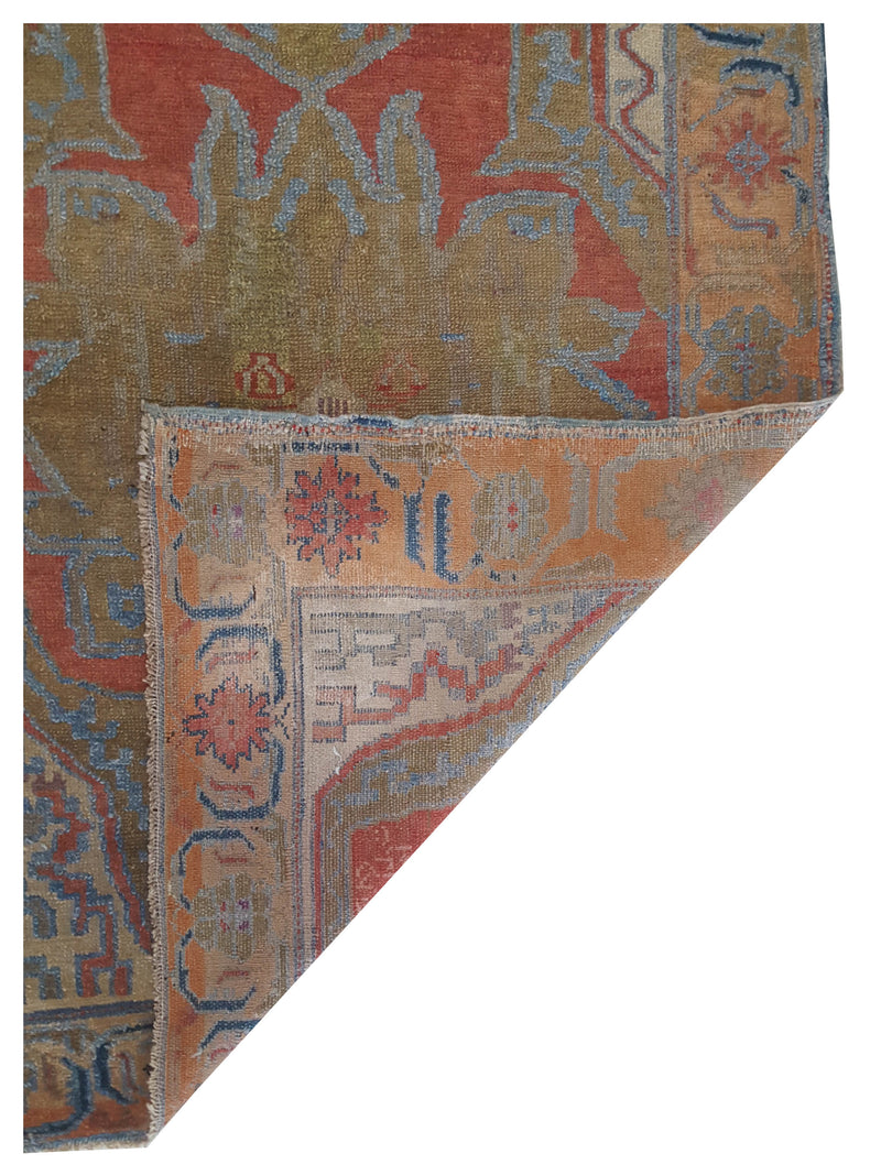 Fasa Antique Karabagh 73575 Gold Rust Transitional Antique Rug