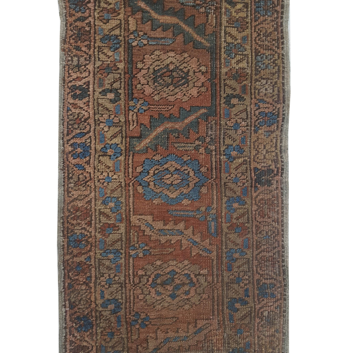Pacific Anatolia 73577 Rust Teal Transitional Hand Knotted Rug