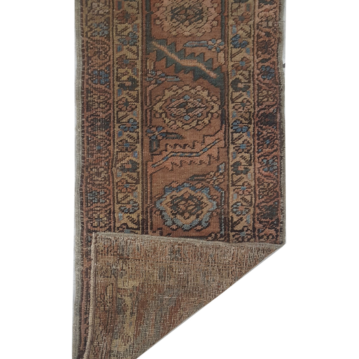Pacific Anatolia 73577 Rust Teal Transitional Hand Knotted Rug