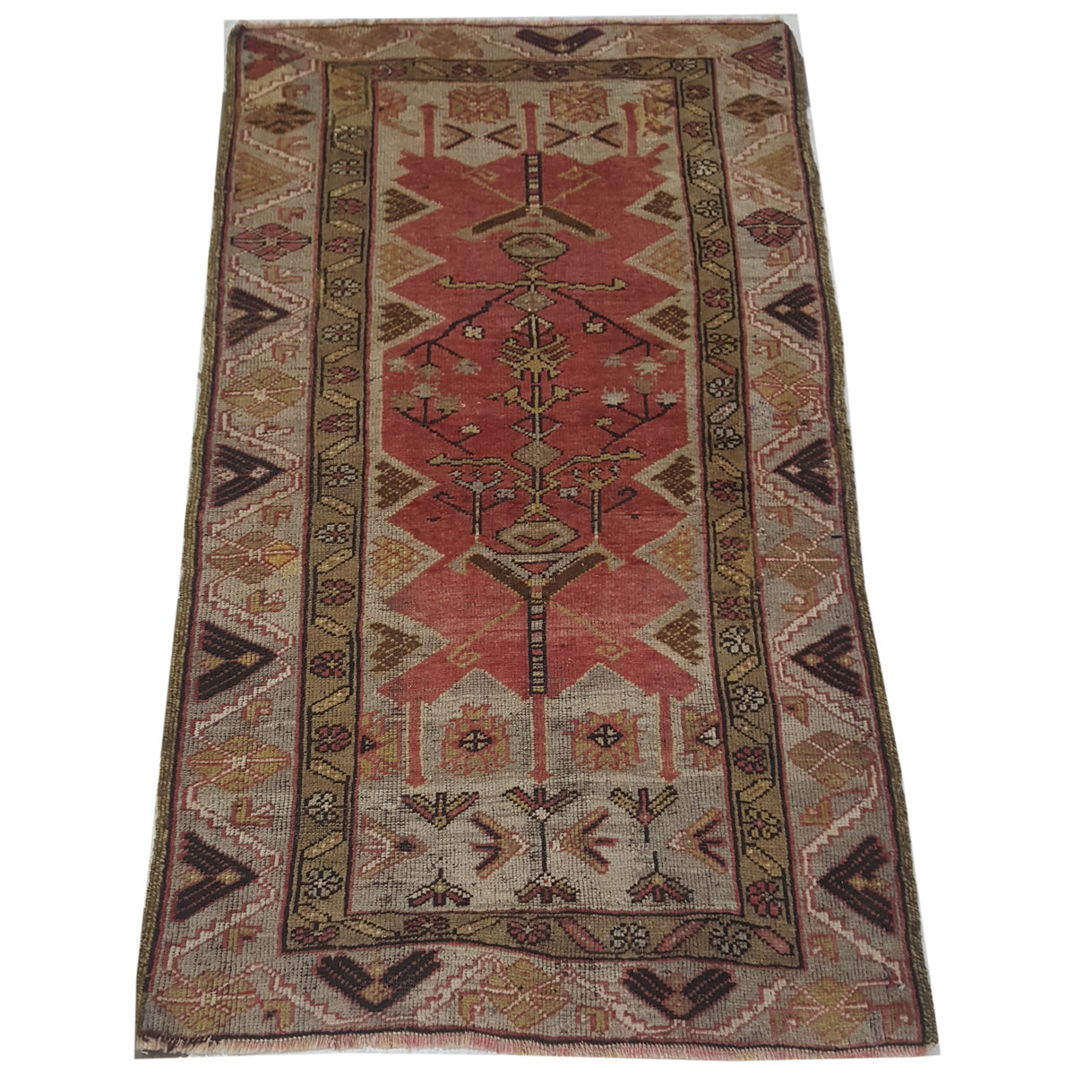 Pacific Anatolia 73581 Rust Grery Transitional Hand Knotted Rug