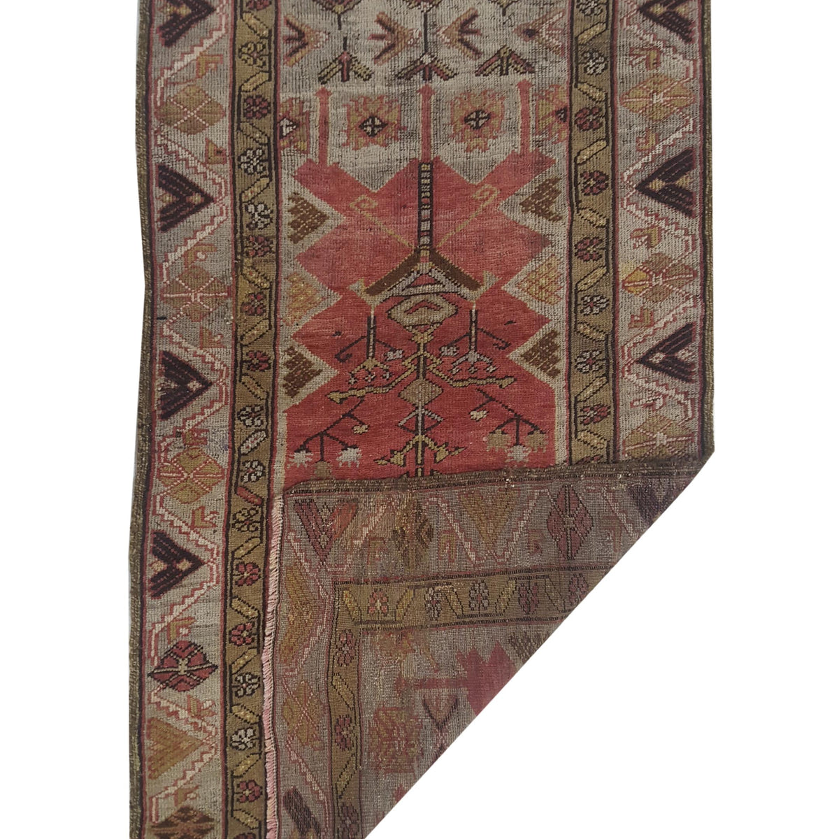 Pacific Anatolia 73581 Rust Grery Transitional Hand Knotted Rug
